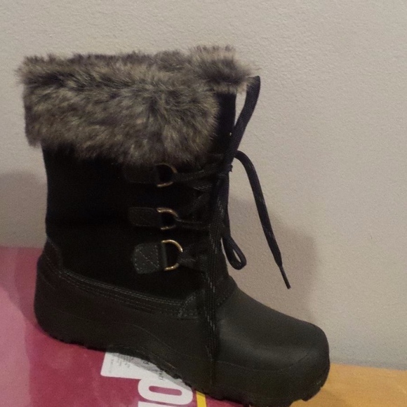 NEW KHOMBU SLOPE WINTER BOOTS BLACK ALL TERRAIN SIZE 10 WATERPROOF NIB - Picture 2 of 8